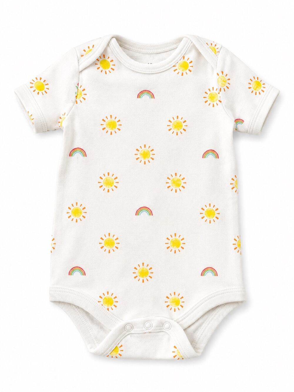 Primary Organic Cotton Rainbow & Sunshine Baby Bodysuit